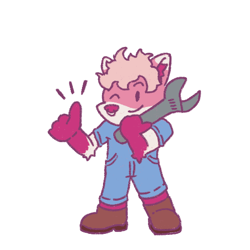 Character working on construction